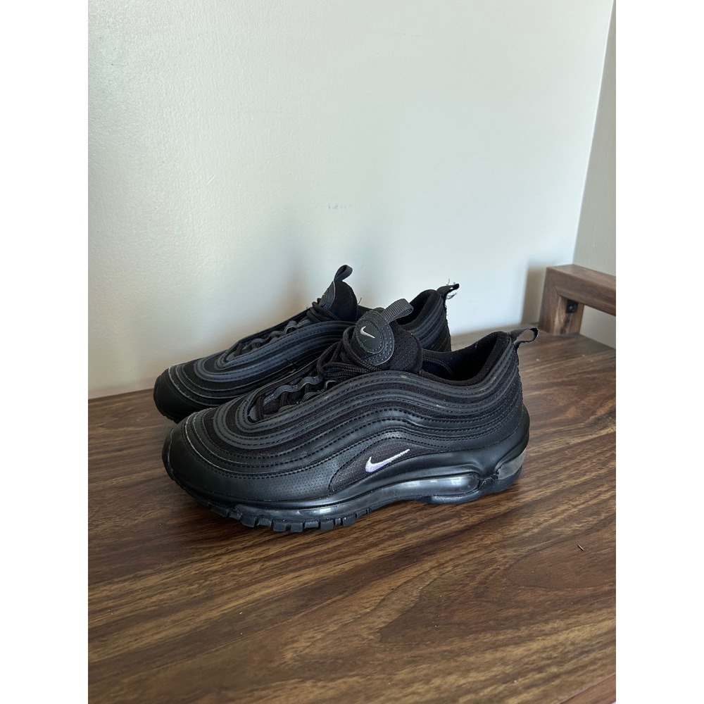Nike Air Max 97 GS Triple Black Sneakers 921522-011 Kids Size 4Y